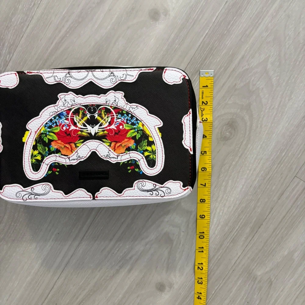 Sprayground Bag Women Limited Edition Floral Shark Mouth Toiletry Bag Wristlet